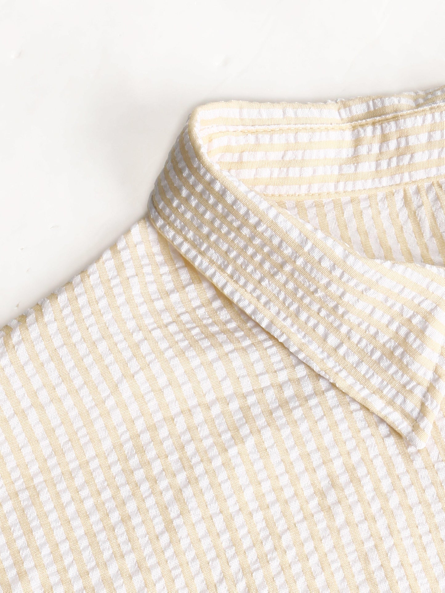 Effortless Blue Striped Cotton Button Down Shirt for Women with Collar Long Sleeve Relaxed Casual Style