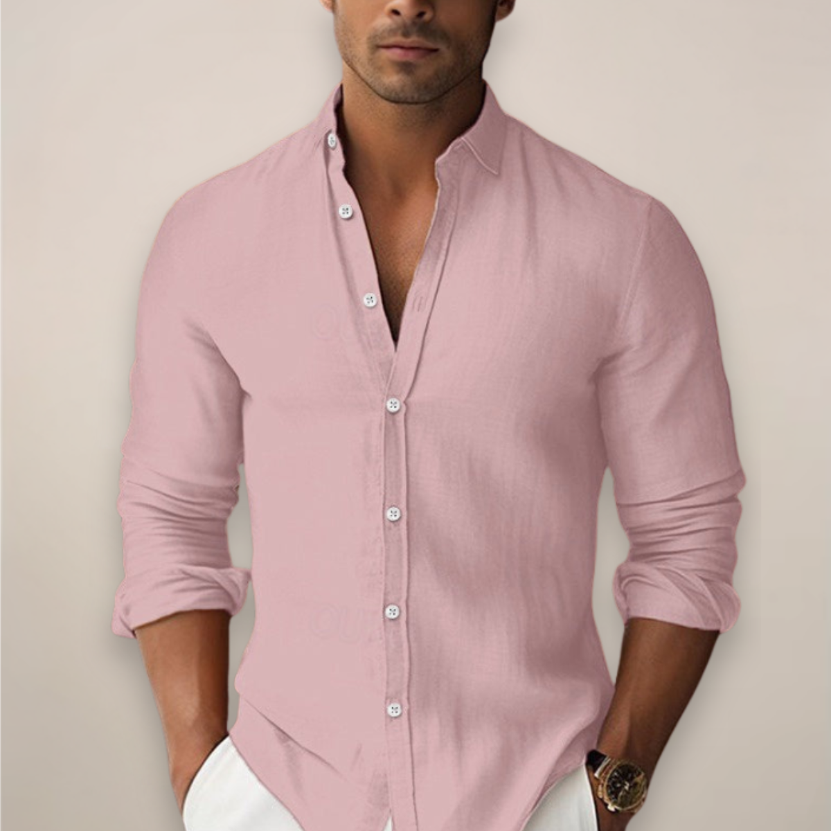 Effortless Linen Shirt for Women with Collar Long Sleeve Button Front Relaxed Casual Style