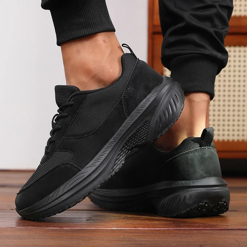 Effortless Mesh Fashion Sneakers for Women with Lace Up Chunky Sole Casual Style