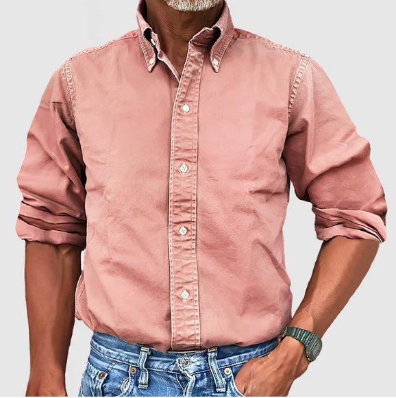 Effortless Cotton Button Up Shirt for Women with Collar Long Sleeve Relaxed Casual Style