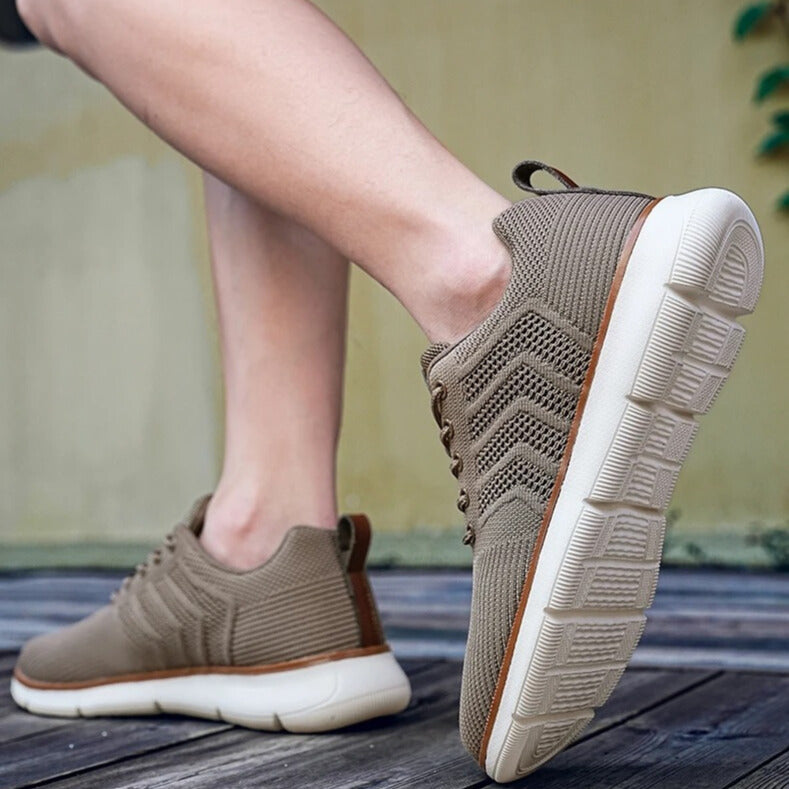 Effortless Mesh Knit Sneaker for Women with Lace Up Low Top Chunky Sole Casual Style