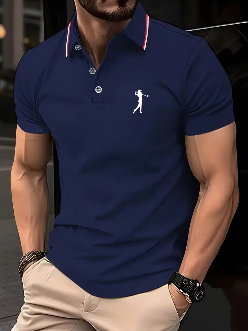 Stylish Polo Shirt for Women with Collar Short Sleeve Button Placket Casual Style