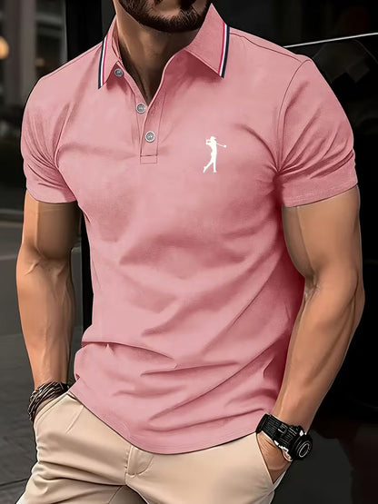 Stylish Polo Shirt for Women with Collar Short Sleeve Button Placket Casual Style