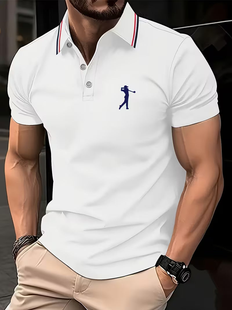 Stylish Polo Shirt for Women with Collar Short Sleeve Button Placket Casual Style