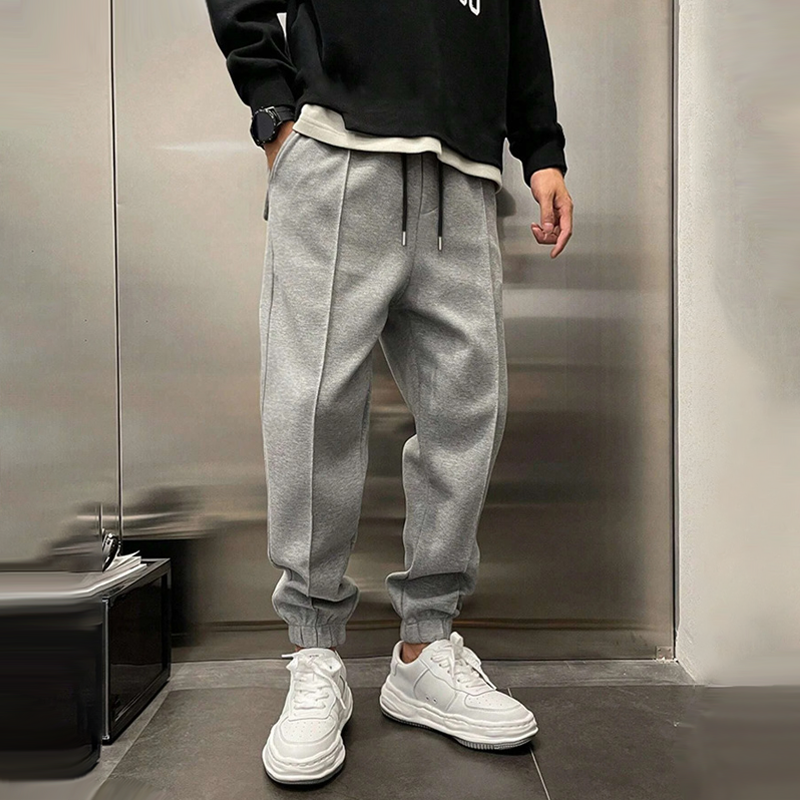 Comfortable Fleece Jogger Pants for Women with Elastic Waist Drawstring Tapered Ribbed Cuff Casual Style