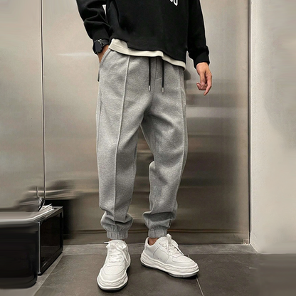 Comfortable Fleece Jogger Pants for Women with Elastic Waist Drawstring Tapered Ribbed Cuff Casual Style