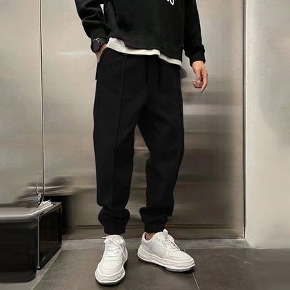 Comfortable Fleece Jogger Pants for Women with Elastic Waist Drawstring Tapered Ribbed Cuff Casual Style
