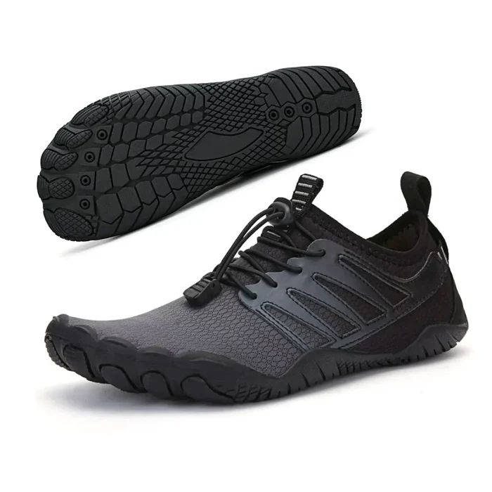 Comfortable Mesh Water Shoes for Women with Lace Up Toggle Closure Textured Sole Barefoot Style