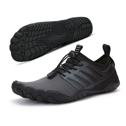 Comfortable Mesh Water Shoes for Women with Lace Up Toggle Closure Textured Sole Barefoot Style