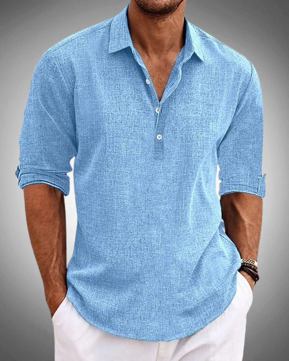 Effortless Linen Shirt for Women with Collar Long Sleeve Button Front Relaxed Style