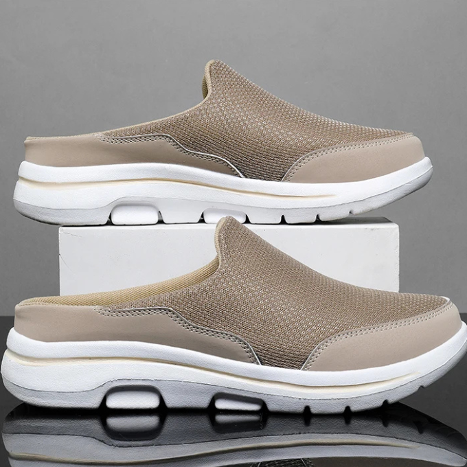 Comfortable Mesh Fashion Sneaker for Women with Backless Slip-On Cushioned Sole Casual Style
