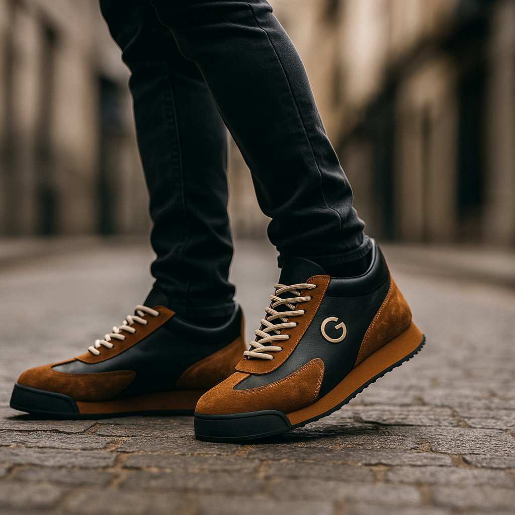 Stylish Suede Leather Fashion Sneaker for Women with Lace Up Colorblock Chunky Sole Casual Style