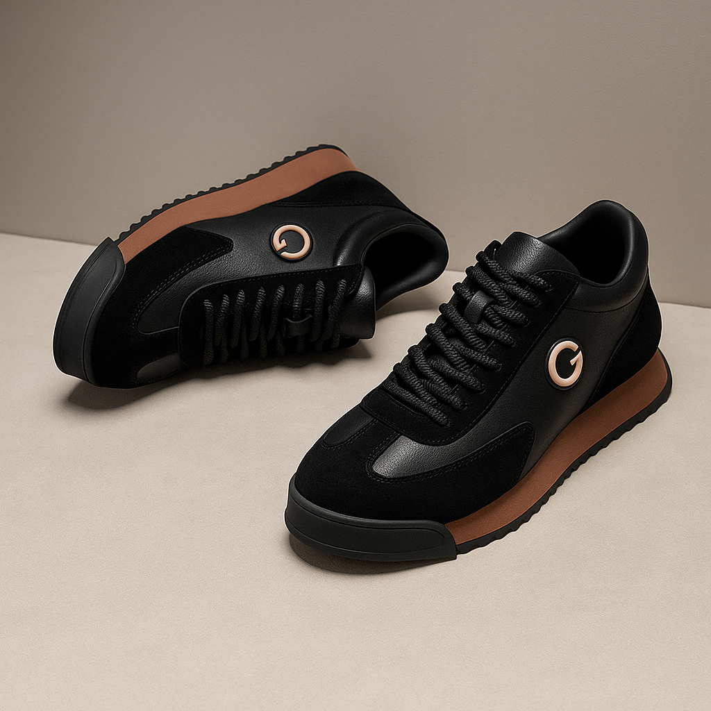 Stylish Suede Leather Fashion Sneaker for Women with Lace Up Colorblock Chunky Sole Casual Style