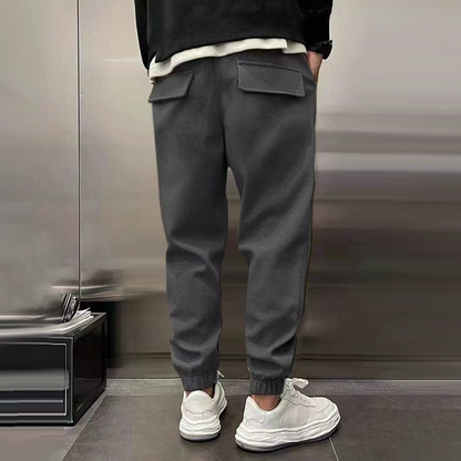 Comfortable Fleece Jogger Pants for Women with Elastic Waist Drawstring Tapered Ribbed Cuff Casual Style