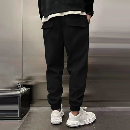 Comfortable Fleece Jogger Pants for Women with Elastic Waist Drawstring Tapered Ribbed Cuff Casual Style