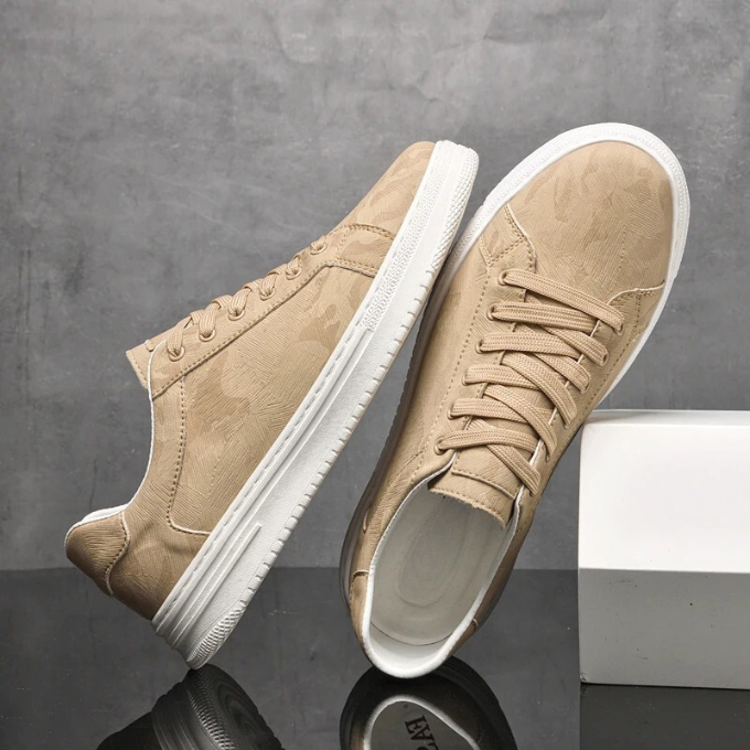 Comfortable Camo Print Fashion Sneaker for Women with Lace Up Low Top Cushioned Sole Casual Style
