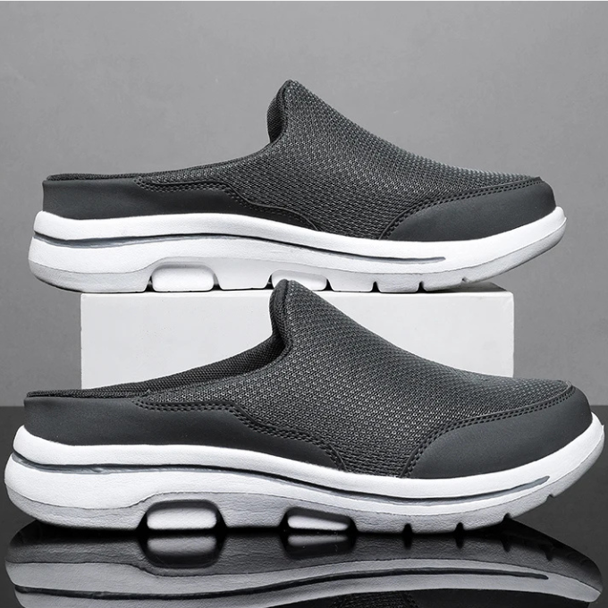 Comfortable Mesh Fashion Sneaker for Women with Backless Slip-On Cushioned Sole Casual Style