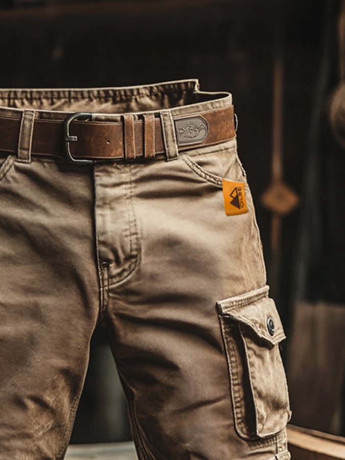 Effortless Cotton Cargo Shorts for Women with High Waist Utility Pocket Relaxed Distressed Casual Style