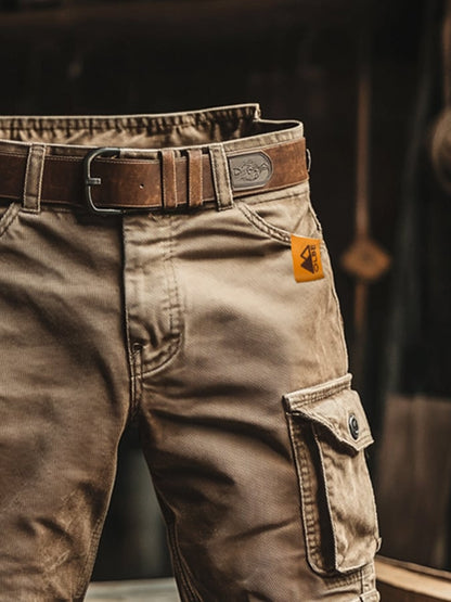 Effortless Cotton Cargo Shorts for Women with High Waist Utility Pocket Relaxed Distressed Casual Style