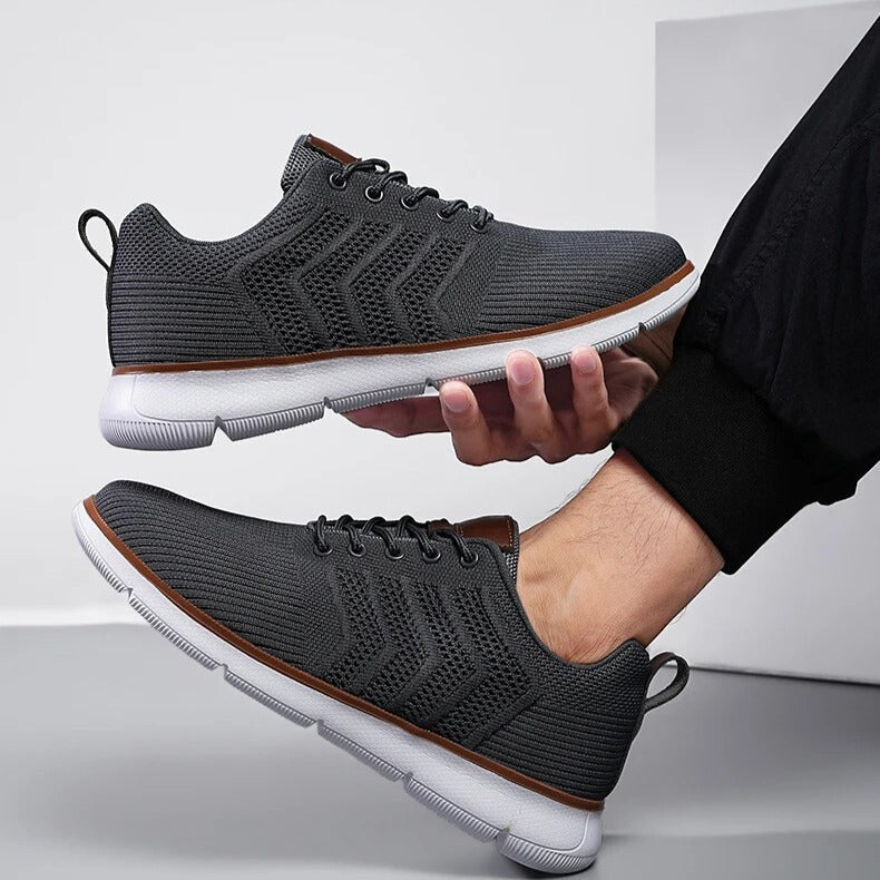 Effortless Mesh Knit Sneaker for Women with Lace Up Low Top Chunky Sole Casual Style