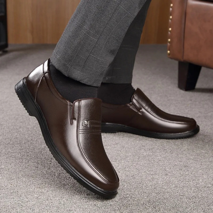 Elegant Leather Loafer for Women with Slip On Stitched Toe Comfort Casual Style
