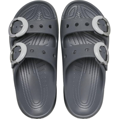 Comfortable Platform Sandals for Women with Double Buckle Strap Foam Slide Chunky Sole Style