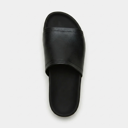 Comfortable Platform Sandals for Women with Wide Single Band Chunky Flatform Slide Style