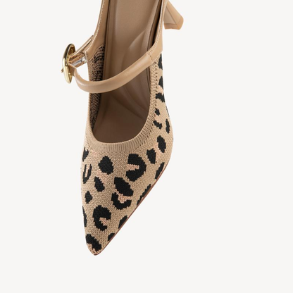Elegant Mules Heels for Women with Pointed Toe Buckle Strap Kitten Heel Slip On Style