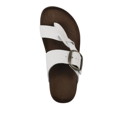 Comfortable Slide Sandals for Women with Double Buckle Strap Cork Footbed Open Toe Style