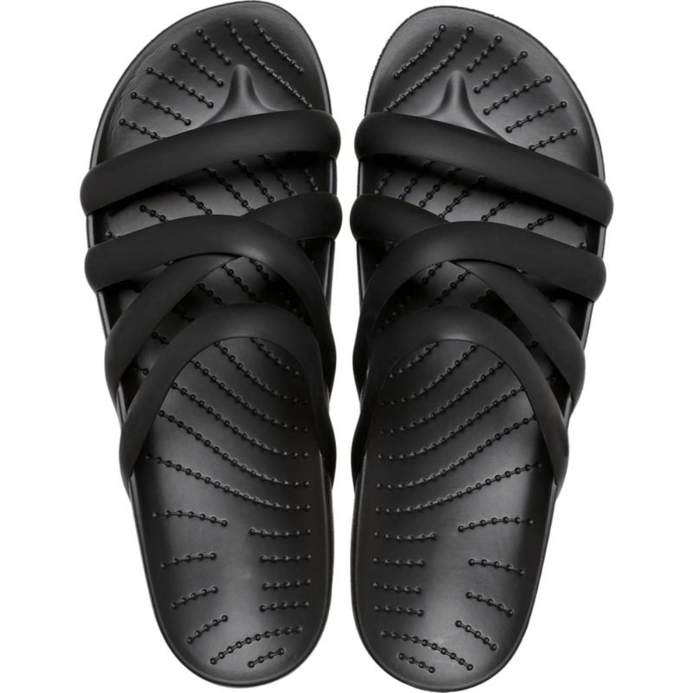 Comfortable Slides for Women with Multi Strap Cushioned Foam Sole Waterproof Slip On Style