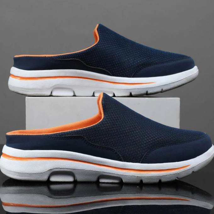 Comfortable Mesh Fashion Sneaker for Women with Backless Slip-On Cushioned Sole Casual Style