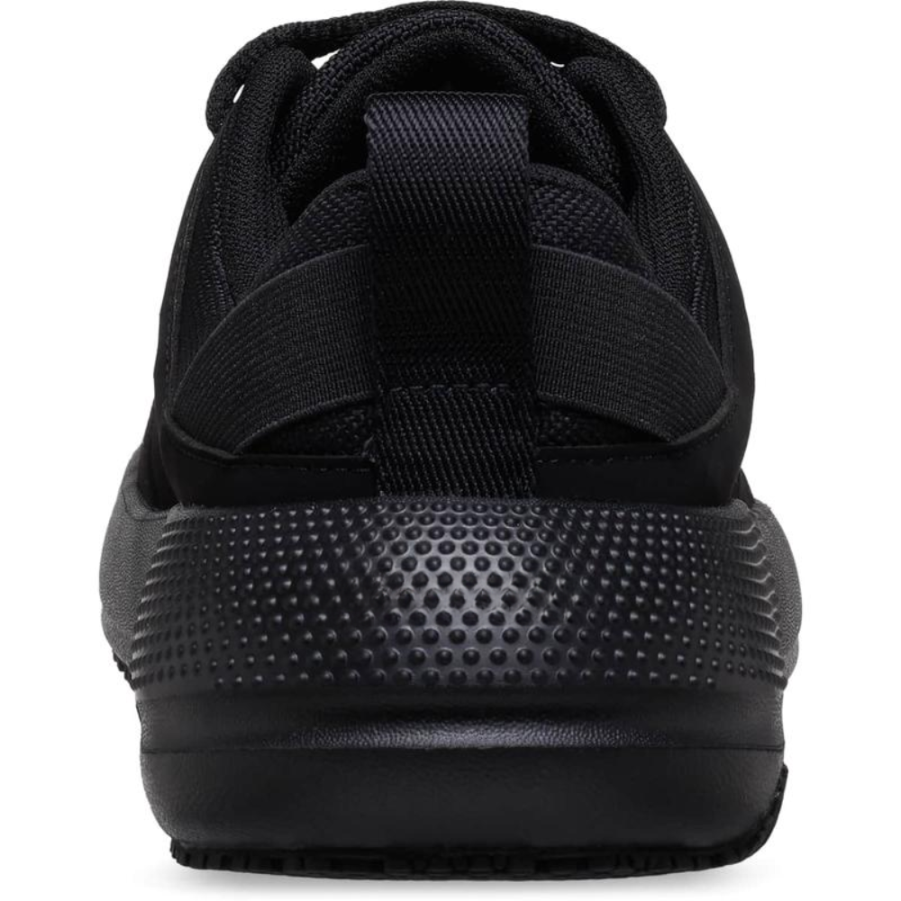 Comfortable Black Trainers for Women with Slip Resistant Sole Lace Up Breathable Work Shoe Style