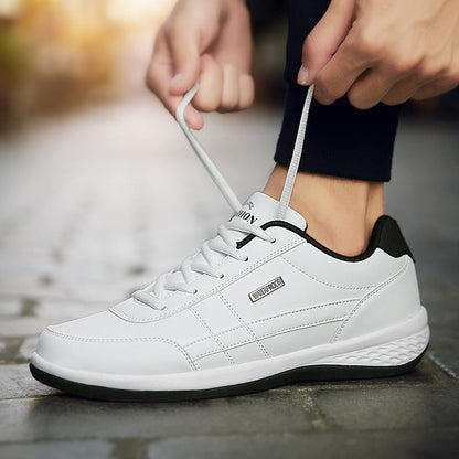 Stylish Leather Sneaker for Women with Round Toe Lace Up Cushioned Sole Casual Style