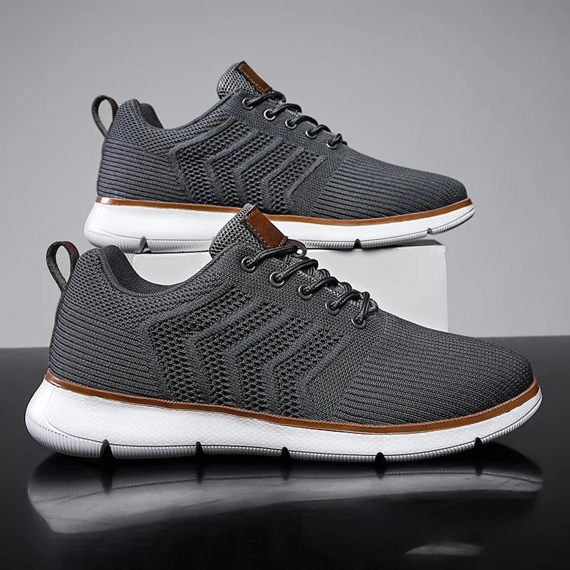 Effortless Mesh Knit Sneaker for Women with Lace Up Low Top Chunky Sole Casual Style