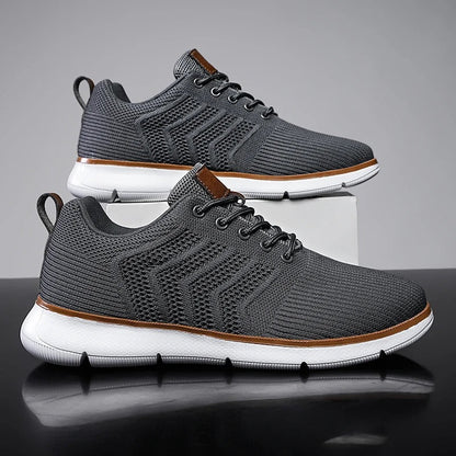 Effortless Mesh Knit Sneaker for Women with Lace Up Low Top Chunky Sole Casual Style