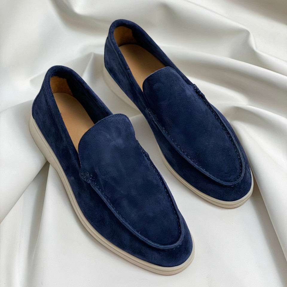 Stylish Suede Loafer for Women with Slip On Round Toe Rubber Sole Casual Style
