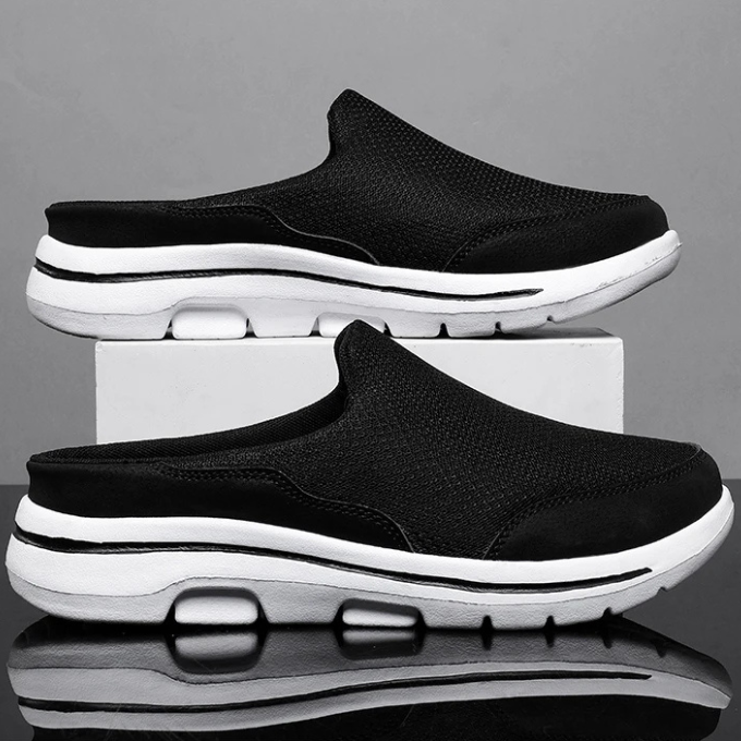 Comfortable Mesh Fashion Sneaker for Women with Backless Slip-On Cushioned Sole Casual Style