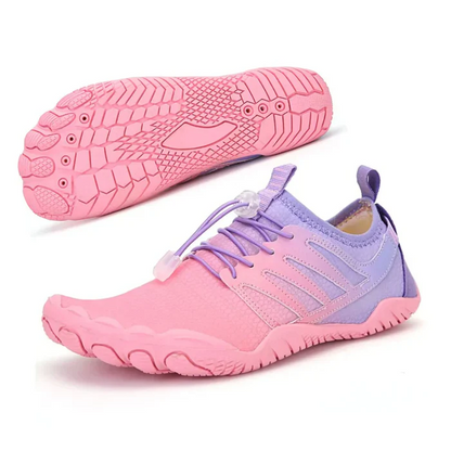 Comfortable Mesh Water Shoes for Women with Lace Up Toggle Closure Textured Sole Barefoot Style
