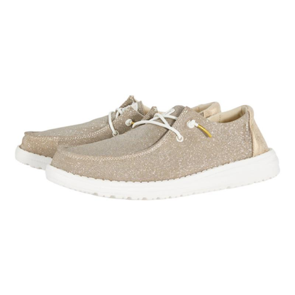 Comfortable Slip On Shoes for Women with Knit Upper Elastic Lace Lightweight Sole Casual Style