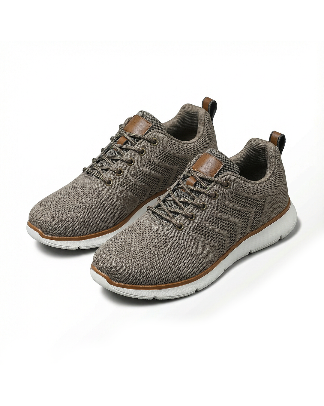 Comfortable Mesh Fashion Sneakers for Women with Lace Up Chevron Knit Cushioned Sole Casual Style