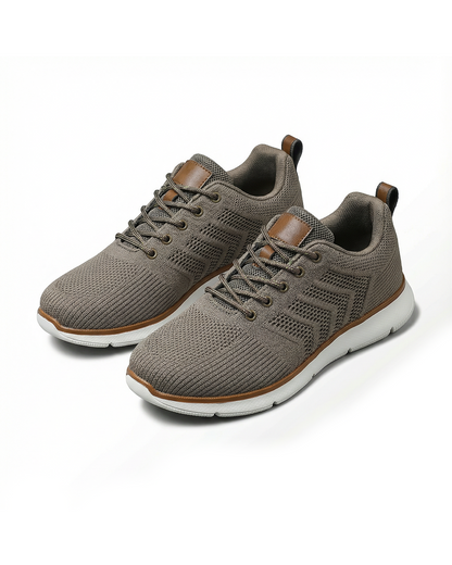 Comfortable Mesh Fashion Sneakers for Women with Lace Up Chevron Knit Cushioned Sole Casual Style