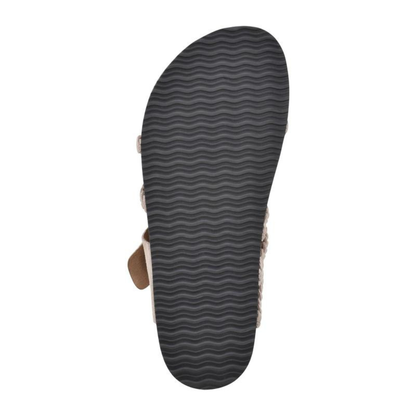 Comfortable Sandals for Women with Braided Toe Loop Buckle Strap Cork Footbed Slide Style