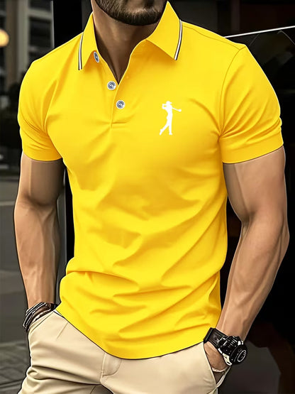 Stylish Polo Shirt for Women with Collar Short Sleeve Button Placket Casual Style