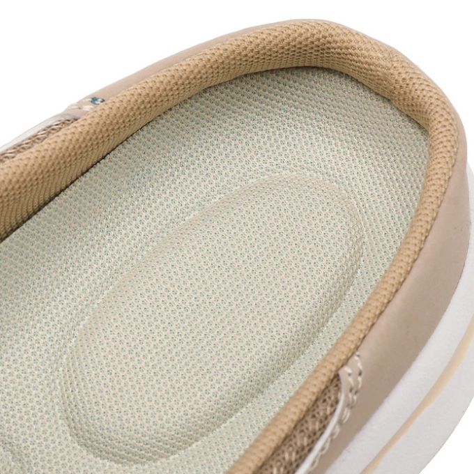 Comfortable Mesh Fashion Sneaker for Women with Backless Slip-On Cushioned Sole Casual Style