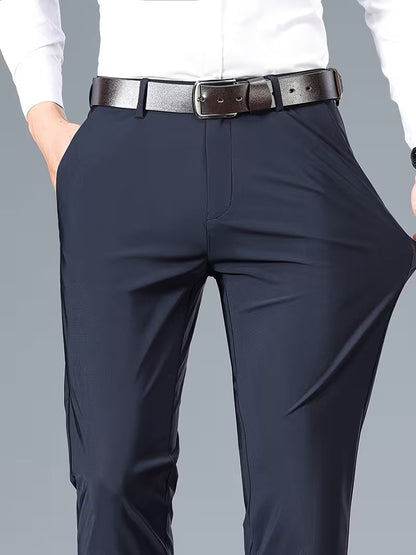 Effortless Stretch Dress Pants for Women with Slim Tapered Flat Front Relaxed Casual Style