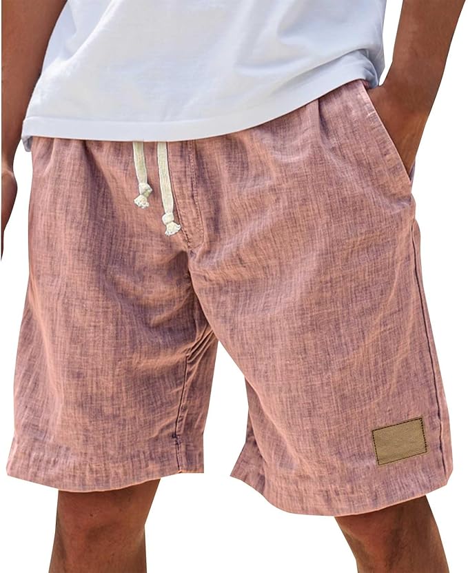 Effortless Linen Shorts for Women with Drawstring Waist Relaxed Fit Casual Style