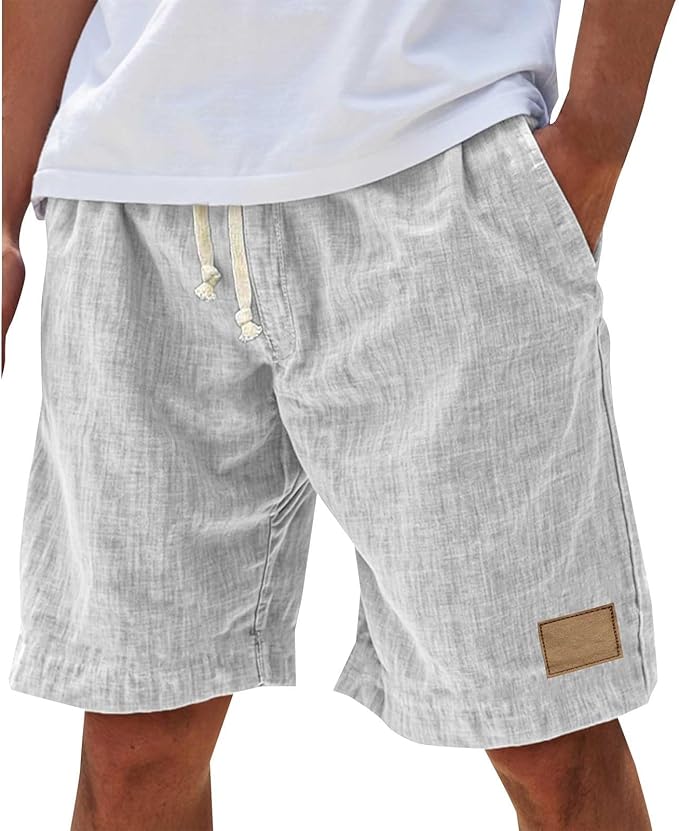 Effortless Linen Shorts for Women with Drawstring Waist Relaxed Fit Casual Style