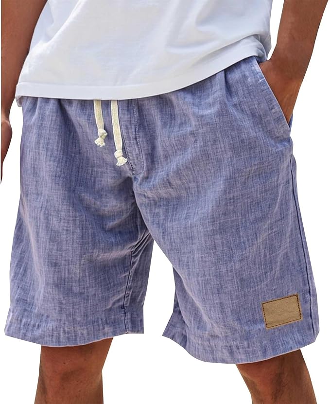 Effortless Linen Shorts for Women with Drawstring Waist Relaxed Fit Casual Style