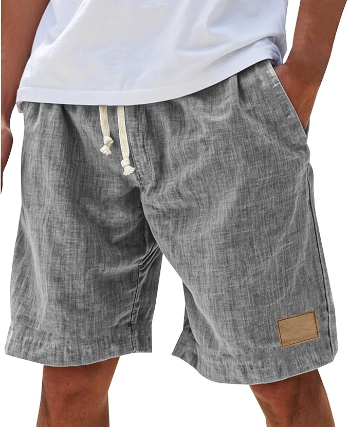 Effortless Linen Shorts for Women with Drawstring Waist Relaxed Fit Casual Style
