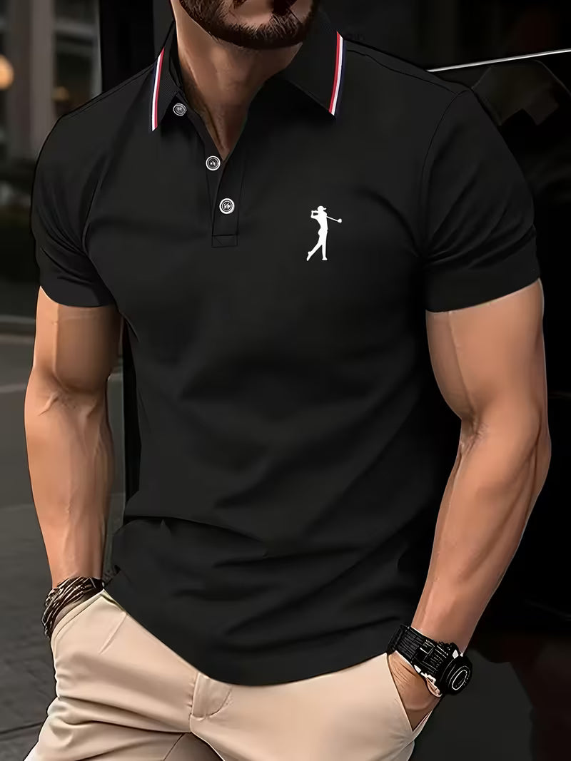 Stylish Polo Shirt for Women with Collar Short Sleeve Button Placket Casual Style